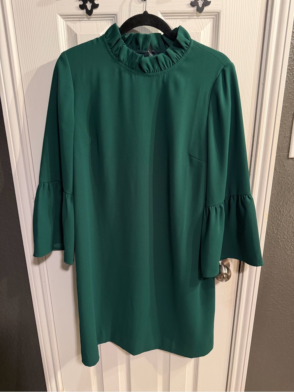 Chaps Green Faux-Wrap Sheath Dress - Picture 4 of 4